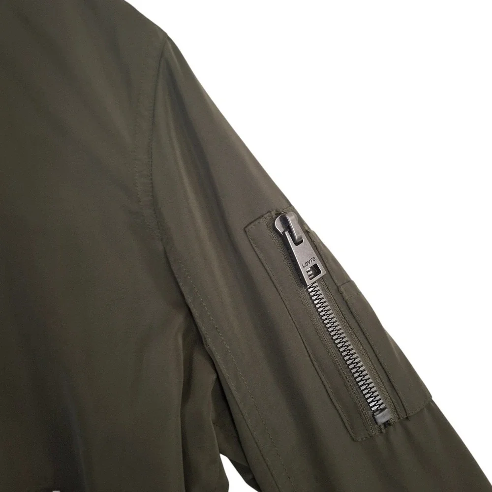 Levis Jacket Mens Large Green MA-1 Flight Military Army Flyers Bomber